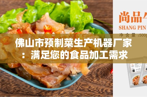 佛山市预制菜生产机器厂家：满足您的食品加工需求
