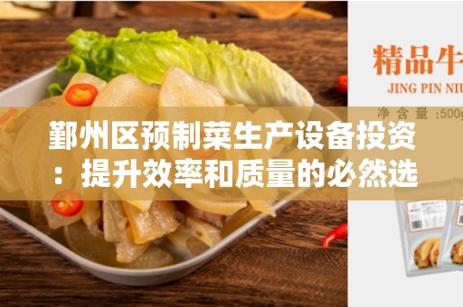 鄞州区预制菜生产设备投资：提升效率和质量的必然选择