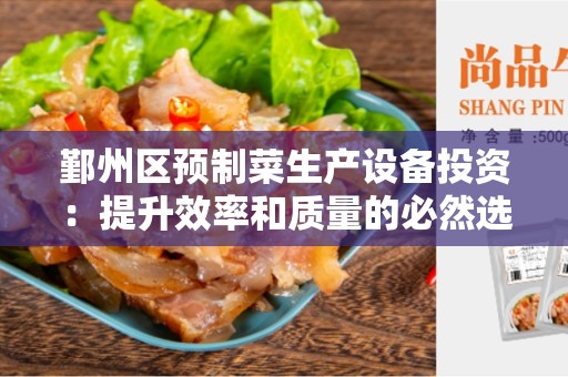 鄞州区预制菜生产设备投资：提升效率和质量的必然选择