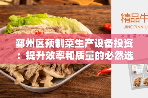鄞州区预制菜生产设备投资：提升效率和质量的必然选择