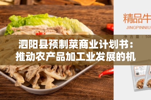 泗阳县预制菜商业计划书：推动农产品加工业发展的机遇与挑战