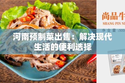河南预制菜出售：解决现代生活的便利选择