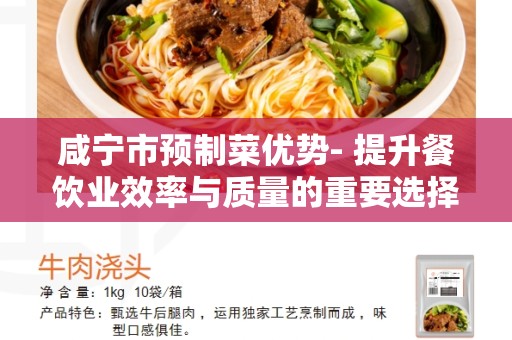 咸宁市预制菜优势- 提升餐饮业效率与质量的重要选择