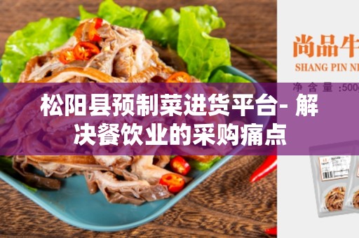 松阳县预制菜进货平台- 解决餐饮业的采购痛点