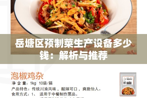 岳塘区预制菜生产设备多少钱：解析与推荐