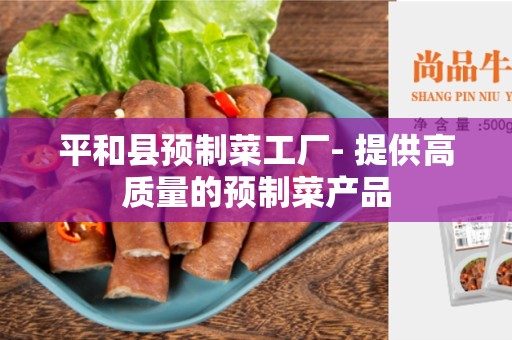 平和县预制菜工厂- 提供高质量的预制菜产品