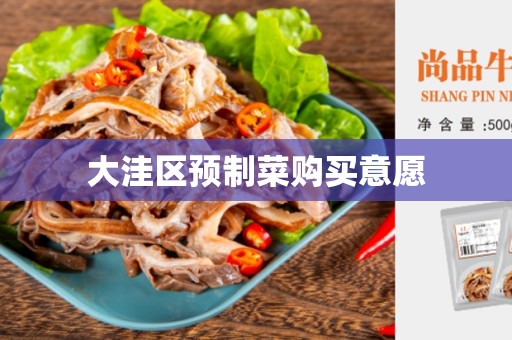 大洼区预制菜购买意愿