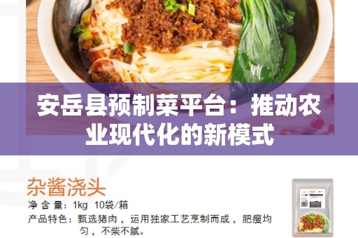 安岳县预制菜平台：推动农业现代化的新模式