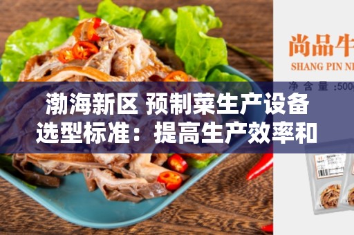 渤海新区 预制菜生产设备选型标准：提高生产效率和产品质量的关键