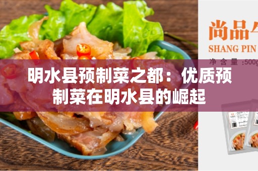 明水县预制菜之都：优质预制菜在明水县的崛起