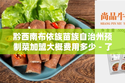 黔西南布依族苗族自治州预制菜加盟大概费用多少 - 了解预制菜加盟的投资成本