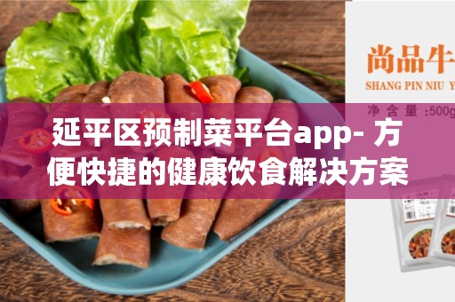 延平区预制菜平台app- 方便快捷的健康饮食解决方案