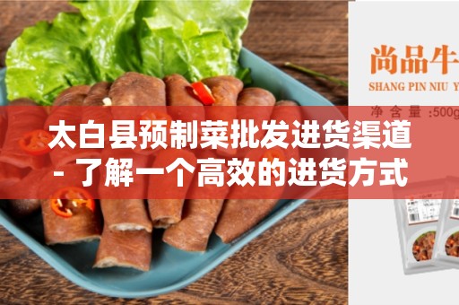 太白县预制菜批发进货渠道- 了解一个高效的进货方式
