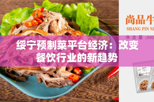 绥宁预制菜平台经济：改变餐饮行业的新趋势