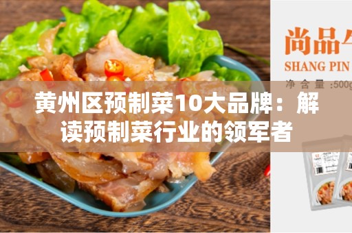 黄州区预制菜10大品牌：解读预制菜行业的领军者