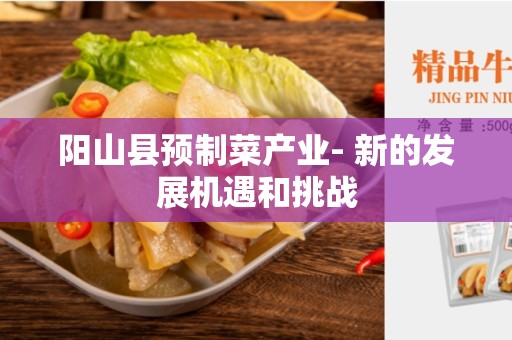 阳山县预制菜产业- 新的发展机遇和挑战