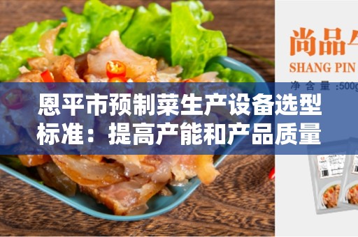 恩平市预制菜生产设备选型标准：提高产能和产品质量的关键因素