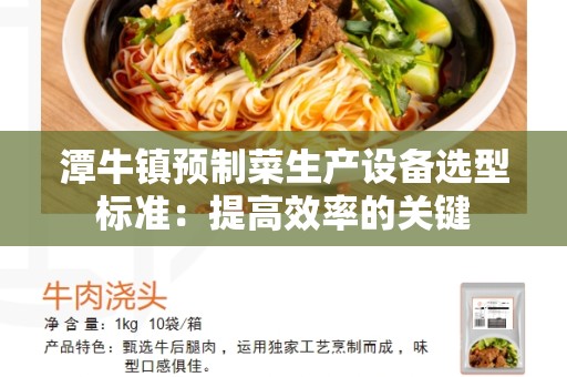 潭牛镇预制菜生产设备选型标准：提高效率的关键