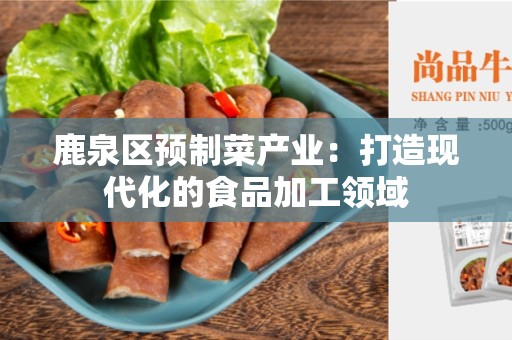 鹿泉区预制菜产业：打造现代化的食品加工领域