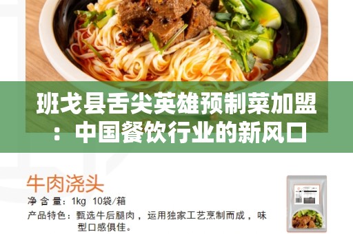 班戈县舌尖英雄预制菜加盟：中国餐饮行业的新风口