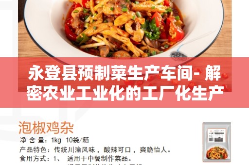 永登县预制菜生产车间- 解密农业工业化的工厂化生产