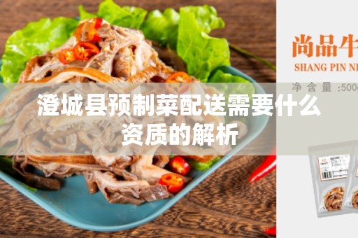 澄城县预制菜配送需要什么资质的解析