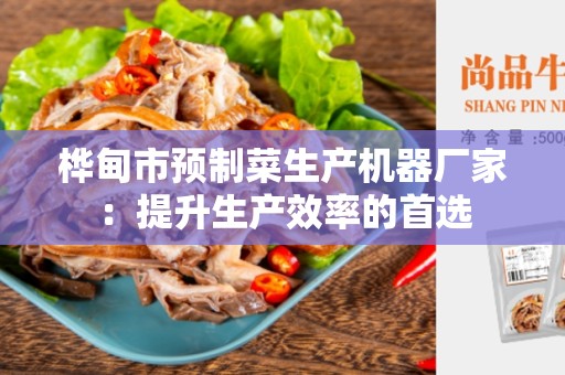 桦甸市预制菜生产机器厂家：提升生产效率的首选