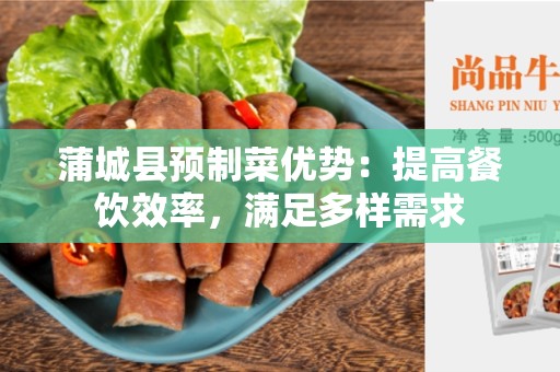 蒲城县预制菜优势：提高餐饮效率，满足多样需求