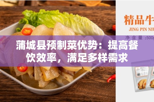 蒲城县预制菜优势：提高餐饮效率，满足多样需求