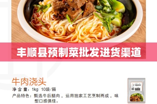 丰顺县预制菜批发进货渠道