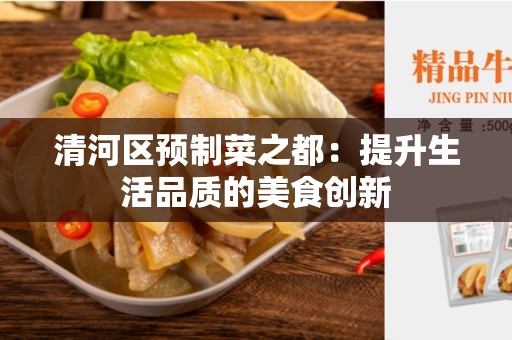 清河区预制菜之都：提升生活品质的美食创新