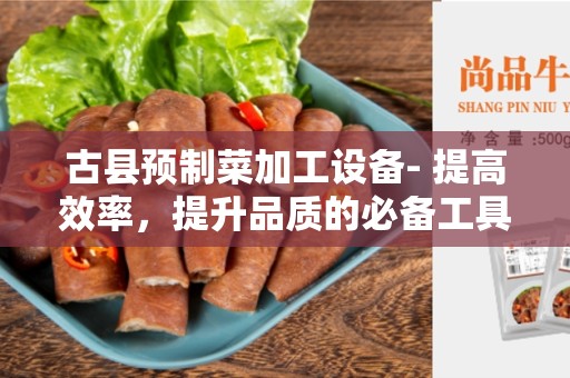 古县预制菜加工设备- 提高效率，提升品质的必备工具