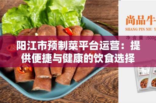 阳江市预制菜平台运营：提供便捷与健康的饮食选择