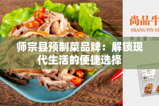 师宗县预制菜品牌：解锁现代生活的便捷选择