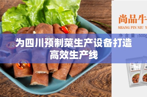 为四川预制菜生产设备打造高效生产线