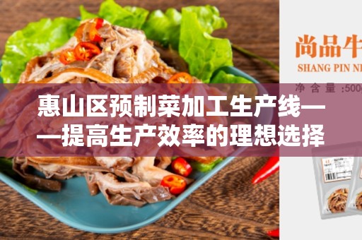 惠山区预制菜加工生产线——提高生产效率的理想选择
