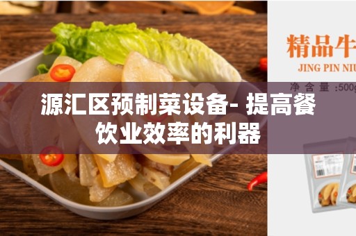 源汇区预制菜设备- 提高餐饮业效率的利器