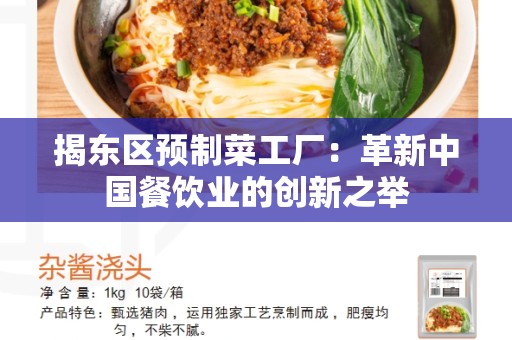 揭东区预制菜工厂：革新中国餐饮业的创新之举