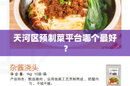 天河区预制菜平台哪个最好？