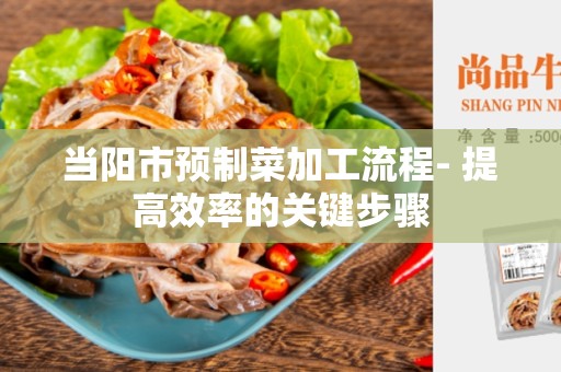 当阳市预制菜加工流程- 提高效率的关键步骤