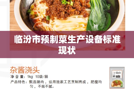临汾市预制菜生产设备标准现状