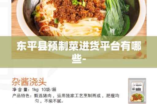 东平县预制菜进货平台有哪些-