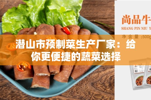 潜山市预制菜生产厂家：给你更便捷的蔬菜选择