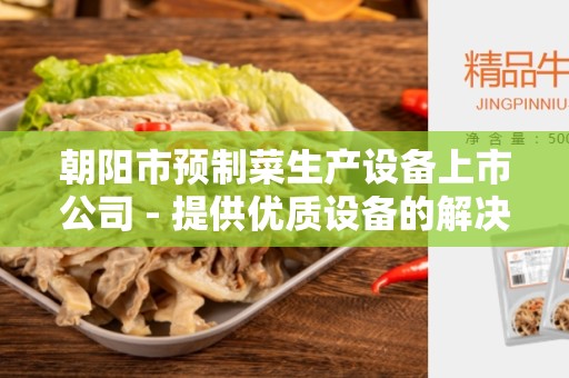 朝阳市预制菜生产设备上市公司 - 提供优质设备的解决方案