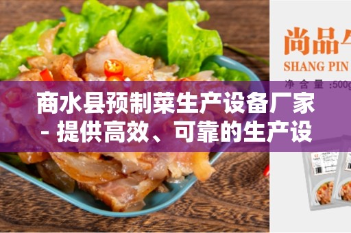 商水县预制菜生产设备厂家- 提供高效、可靠的生产设备