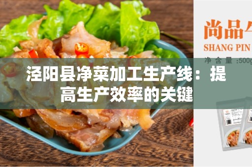 泾阳县净菜加工生产线：提高生产效率的关键