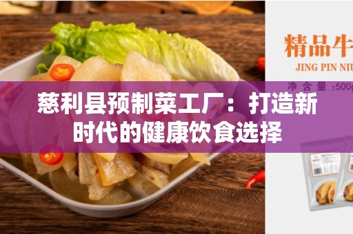 慈利县预制菜工厂：打造新时代的健康饮食选择