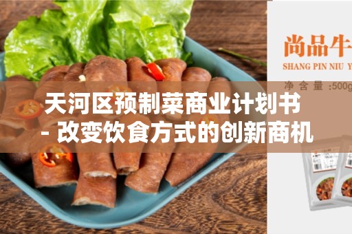 天河区预制菜商业计划书 - 改变饮食方式的创新商机
