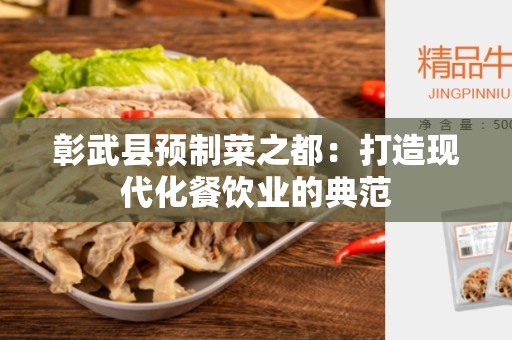 彰武县预制菜之都：打造现代化餐饮业的典范