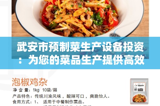 武安市预制菜生产设备投资：为您的菜品生产提供高效的解决方案